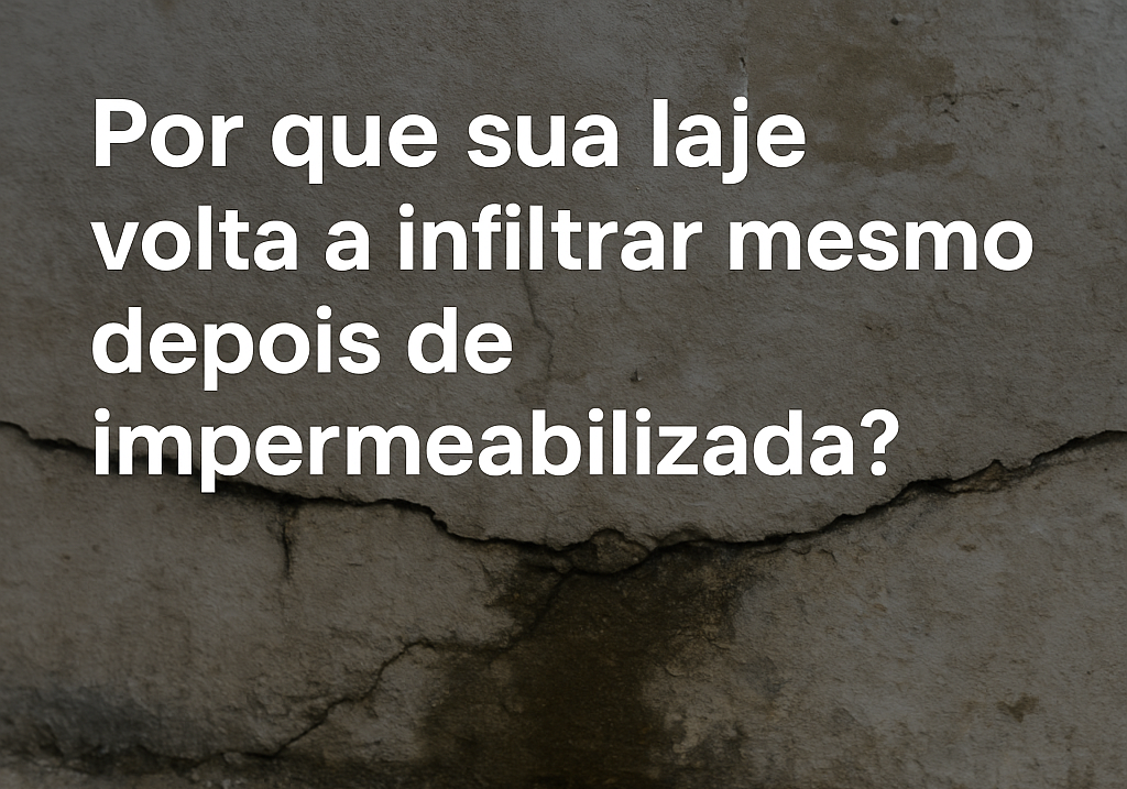 Por que sua laje volta a infiltrar mesmo depois de impermeabilizada?